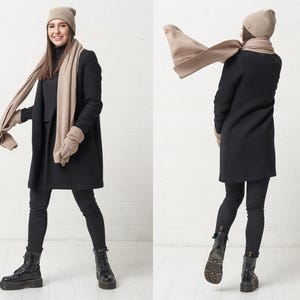 Image 1 of Christmas gifts for her cashmere set, winter gloves, cashmere scarf, and hat from Baltic Linen