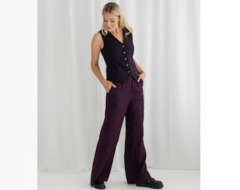 Wool Vest with Buttons for Women - Stylish Women's Clothing
