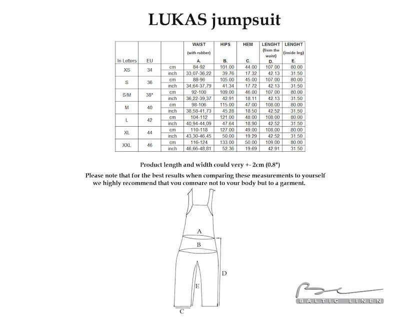 Natural Linen Jumpsuit for Women Handmade by BalticLinenArt _image10