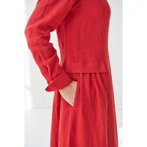 Organic Linen Loose Summer Dress Perfect Long by BalticLinenArt _image7