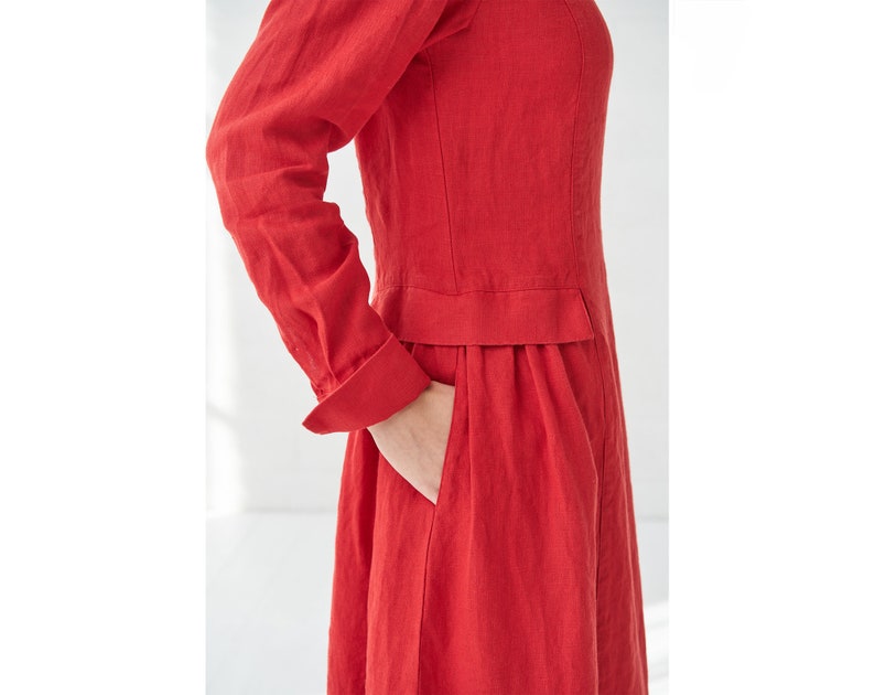 Organic Linen Loose Summer Dress Perfect Long by BalticLinenArt _image7