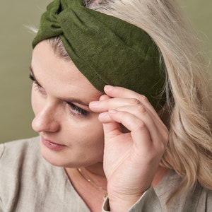 Image 5 of Twist Knot Linen Headband from Baltic Linen