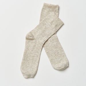Image 6 of Set 3 organic linen socks, Socks for men and women, Natural socks from Baltic Linen