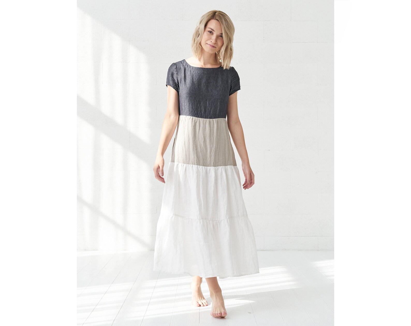 Everyday Dresssummer Linen Dress Soften Linen Clothing Slow Etsy