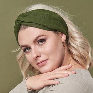 Twist Knot Linen Headband, Natural Linen Headband with a knot, Women’s Hair Accessory, Gift Idea