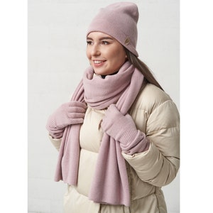 Image 8 of Christmas gifts for her cashmere set, winter gloves, cashmere scarf, and hat from Baltic Linen