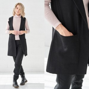 Image 1 of Vest Women, Wool Vest with pockets from Baltic Linen
