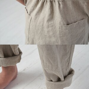 Natural Linen Jumpsuit for Women Handmade by BalticLinenArt _image9