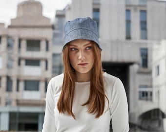 Summer hat. Linen bucket hat