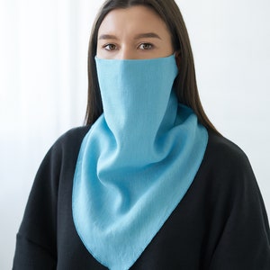 Image 7 of Linen face mask, scarf, bandana from Baltic Linen