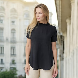 Linnen blouse en top - casual zomershirt - comfortabele pure top voor dames