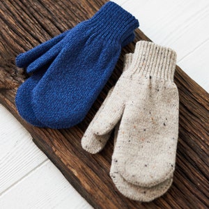 Image 4 of Warm winter mittens gift for her wool mittens soft arm warmers fall gift from Baltic Linen