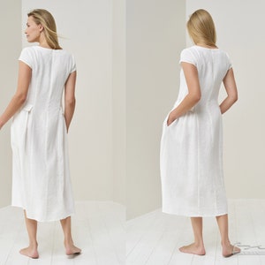 Relaxed Fit Summer Linen Sundress Soft Womens& by BalticLinenArt _image6