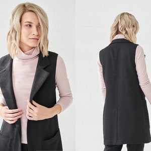 Image 2 of Vest Women, Wool Vest with pockets from Baltic Linen