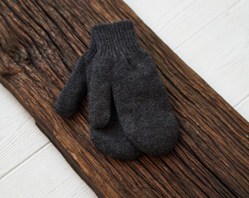 Image 8 of Warm winter mittens gift for her wool mittens soft arm warmers fall gift from Baltic Linen