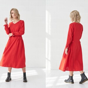 Organic Linen Loose Summer Dress Perfect Long by BalticLinenArt