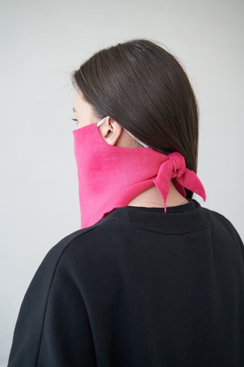 Image 5 of Linen face mask, scarf, bandana from Baltic Linen