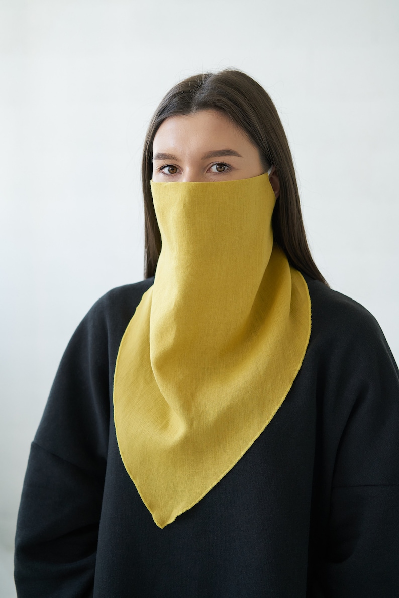 Image 8 of Linen face mask, scarf, bandana from Baltic Linen