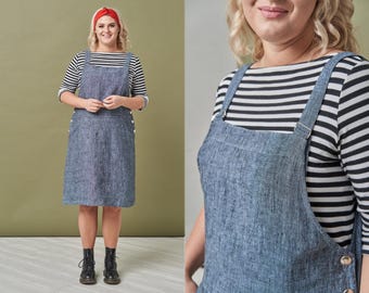 Vielseitiges Leinenschürzenkleid - Perfektes Sommerkleid