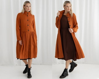 Nuestra chaqueta y abrigo de verano de lino largo hechos a mano: ¡la mejor ropa para cualquier ocasión!