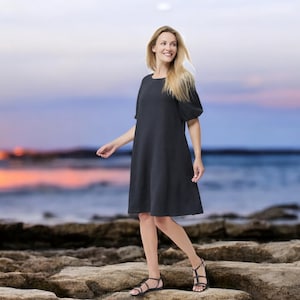 Organic Linen Dress & Loose Summer Maternity Dress for Women - Available in 15 Colors