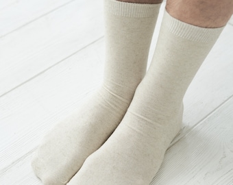 Set 3 calcetines de lino orgánico, calcetines naturales de lino para hombre calcetines cortos