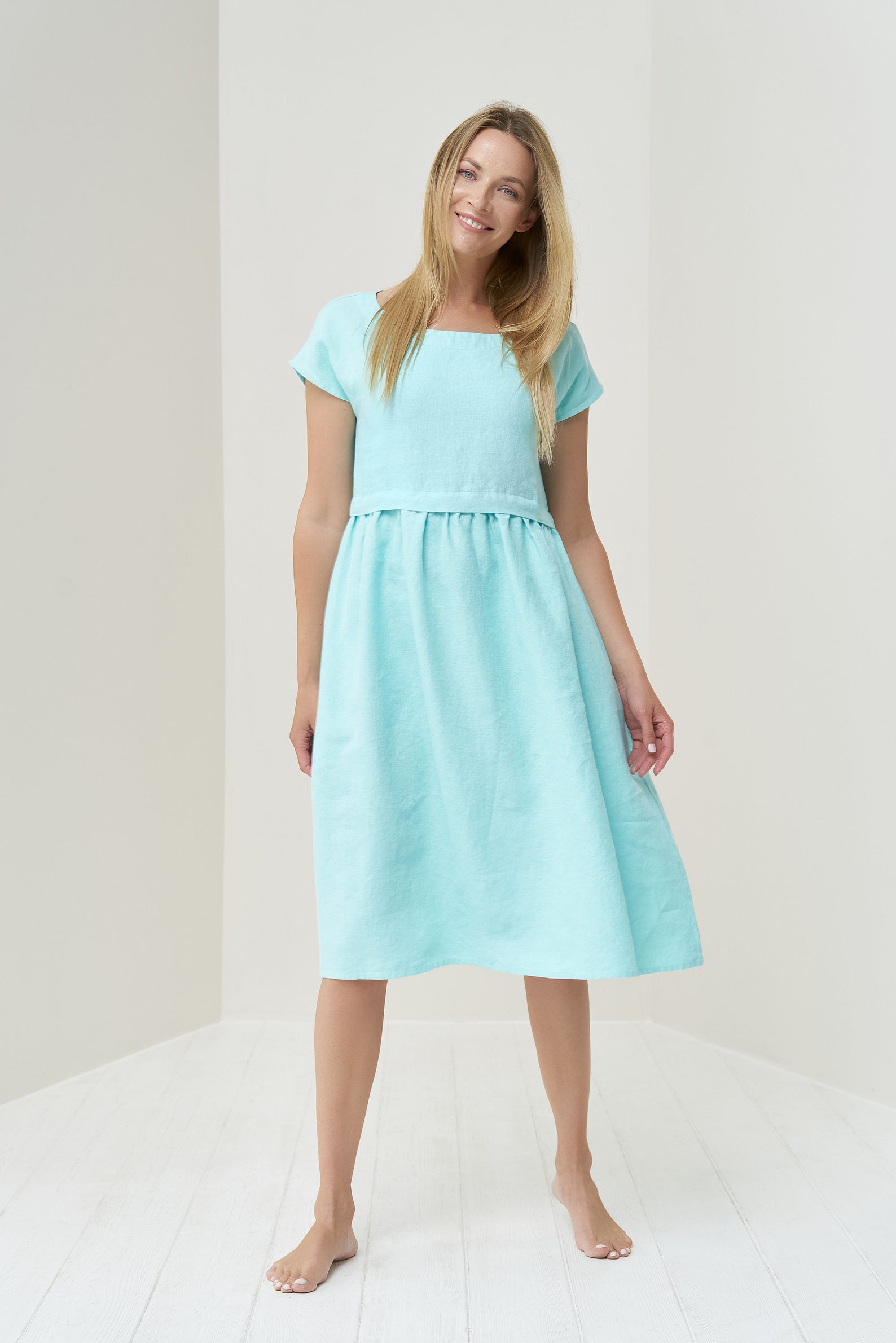 Coastal Breeze Linen Dress