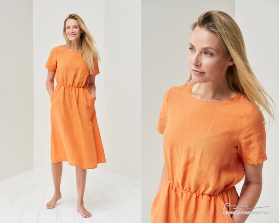 Midi short top sleeve summer dress