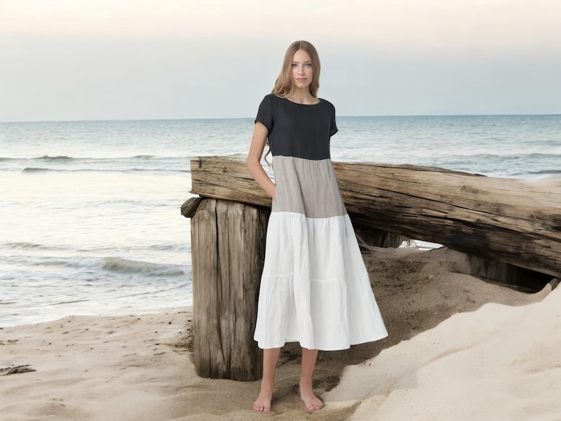 Soft Linen Summer Dress Slow Fashion & by BalticLinenArt