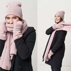 Image 3 of Christmas gifts for her cashmere set, winter gloves, cashmere scarf, and hat from Baltic Linen