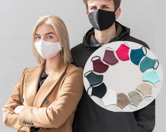 Linen face mask, Reusable face mask, Face mask, Washable face mask, Adult face mask, Filter face mask