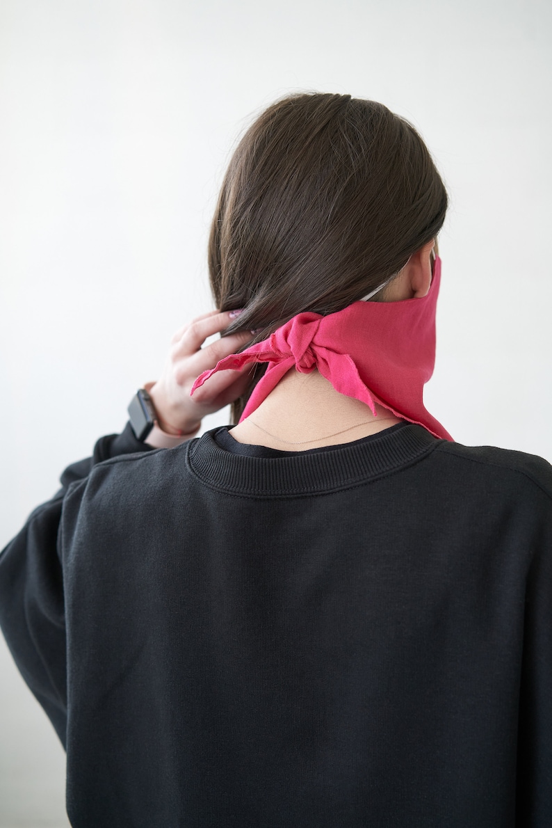 Image 3 of Linen face mask, scarf, bandana from Baltic Linen