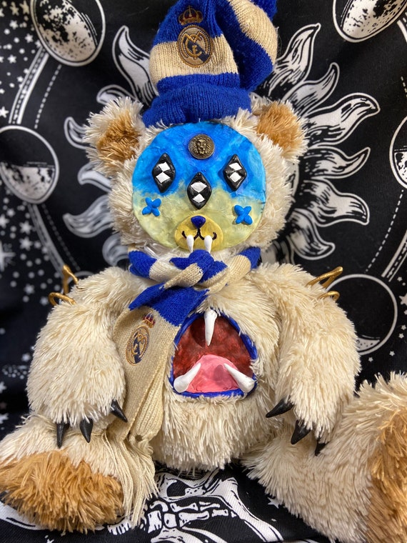 OOAK Leon the Real Madrid CF Bear Handmade Creepy Gore Plushie