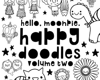 Super Cute Kawaii-Style Hand-Drawn Printable Coloring Pages