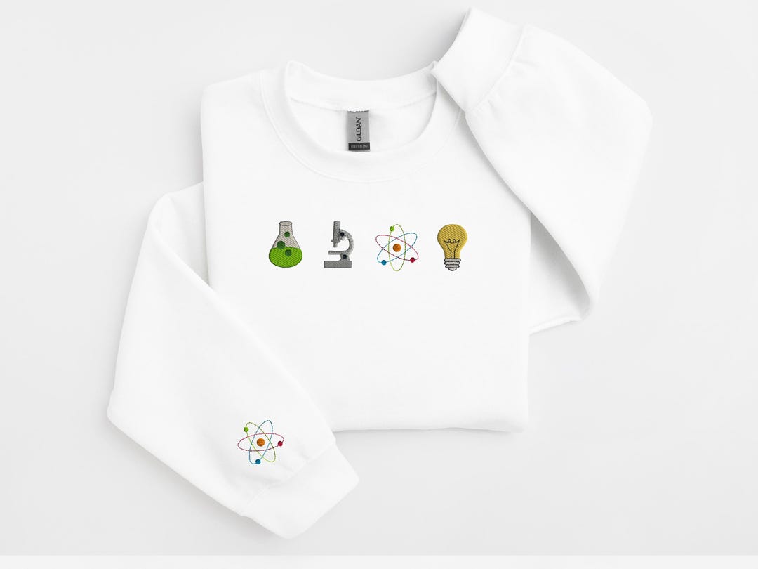 Embroidered Science Sweatshirt, Science Student Sweatshirt, Embroidered ...