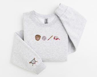 Embroidered Baseball Sweatshirt, Baseball Mom Crewneck, Sports Mama Shirt, Sport Mom, Baseball Gift, Baseball Lover Shirt, Baseball Hoodie