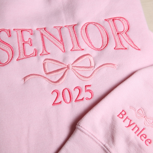 Senior 2025 Embroidery Sweatshirt Etsy