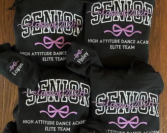 Embroidered Senior Crewneck, Senior Hoodie Sweatshirt Senior Team Personalized Senior 2026, Senior Sunrise, Class of 2027, Senior Cheer Gift