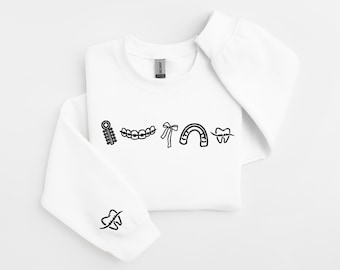 Embroidered Orthodontist Sweatshirt, Orthodontics Hoodie, Orthodontics Crewneck, Orthodontist Office, Dental Assistant Shirt, Braces