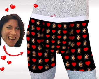 Grappig cadeau cadeau mannen man voor hem shorts gepersonaliseerde fotoafdruk gezicht string grap grappige grap vrijgezellenfeest bruiloft