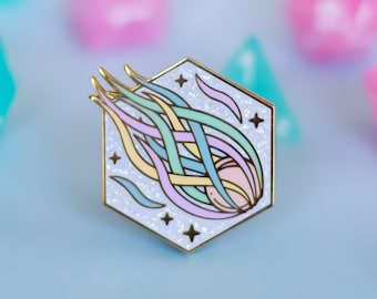 Sorcerer | Cute D&D pin | Pastel gold plated hard enamel lapel pin