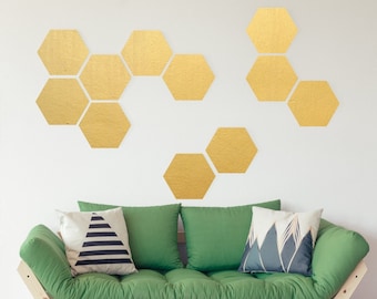 Honeycomb Wall Decal, Hexagon Stickers per pack, Self Adhesive Art Sticker, Geometric Design, Peel and Stick, Many colors and sizes