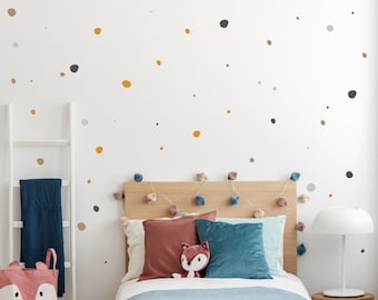 Irregular Polka Dot Wall Stickers, Hand Drawn Polka Dots Decals, Dalmatian Spots Decal, Imperfect Wall Sticker Dots Nursery 33NW