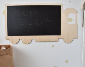 Wooden Truck For Writing With Chalk Blackboard Chalkboard