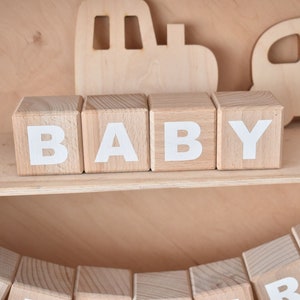 BABY wooden cubes blocks wood decoration wood blocks