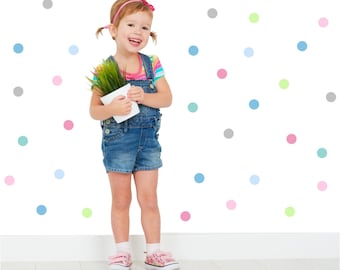Polka Dot Wall Decals, Mini Dots Sorbet Pastel Confetti Polka Dots, Pastel Dots, Pastel Polka Dots, Mini dots