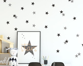 Stickers pack stars decals gold decals silver stars kids room decor kids room design stickers kids decors stars star walldecoration