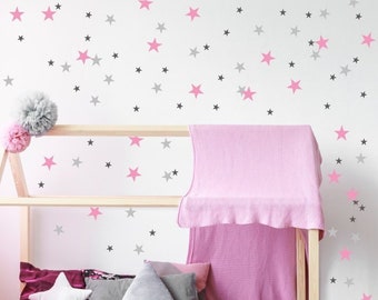 Nursery And Home Wall Decal Decor Stickers Star Decals 193 Total Stars in 3 Sizes Wall Decals Stars In Variety Sizes and 3  Colors 62NW