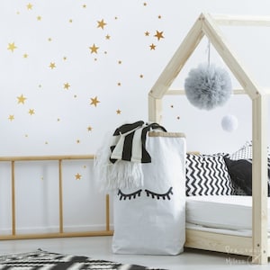 Stickers muraux étoiles dorées Stickers étoiles dorées pour le mur meubles de chambre d'enfants Pour la décoration d'une chambre de fille 53NW