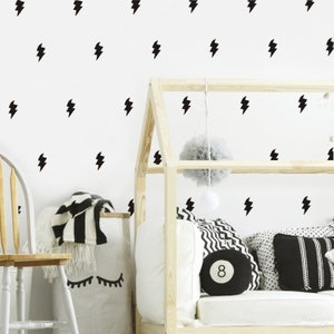 Stickers on the wall Drawn-Sticky Lightning Bolts Boy&#39;s room Youth room
